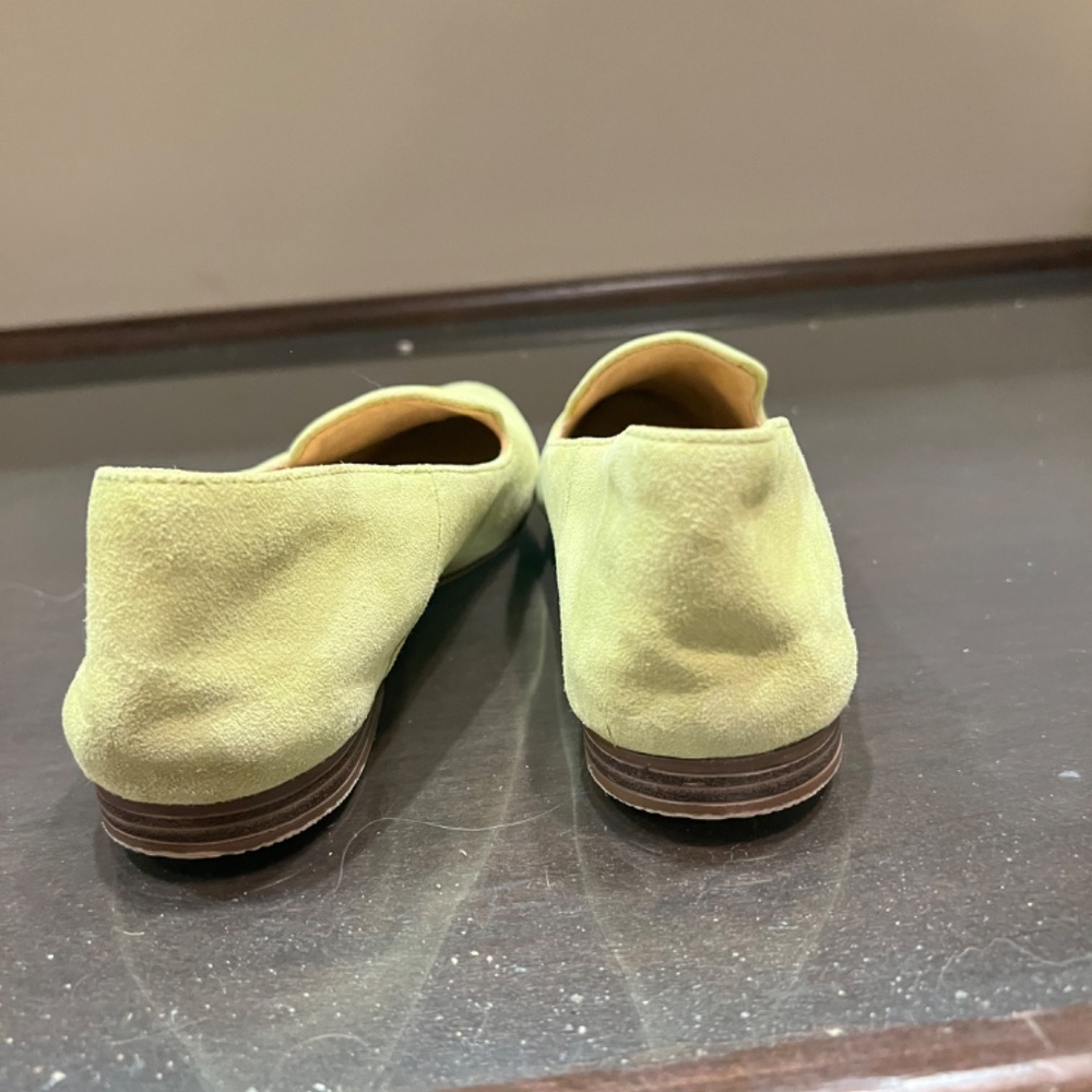 Celery green suede flats by Naturalizer - Picture 8 of 9
